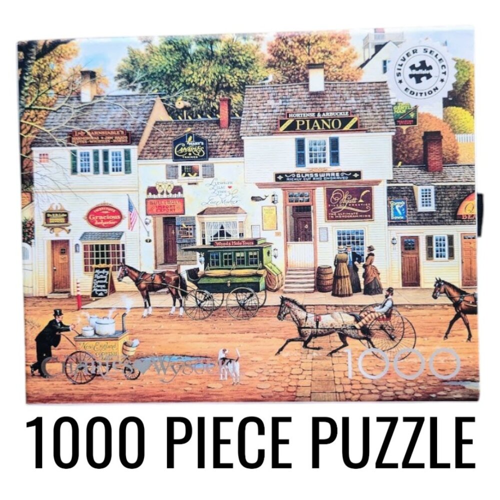 1000 Piece Jigsaw Puzzle Charles Wysocki Olde Cape Cod Horses Carriages